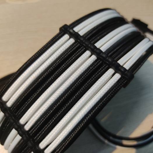 Dây nguồn nối dài bọc lưới - 24P Mainboard - (Đen Trắng)