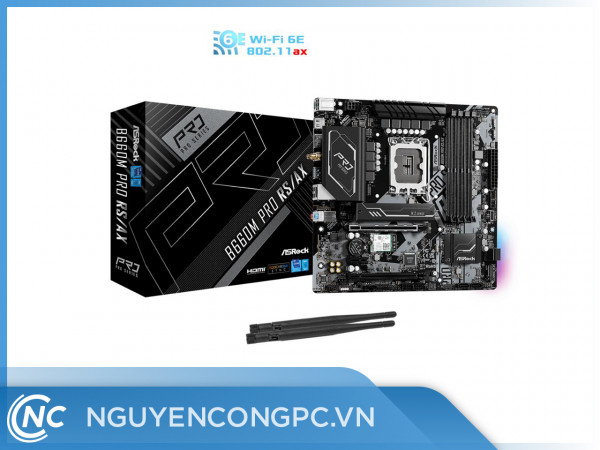 Mainboard ASROCK B660M Pro RS/ax (Intel B660, Socket 1700, M-ATX, 4 khe RAM DDR4)