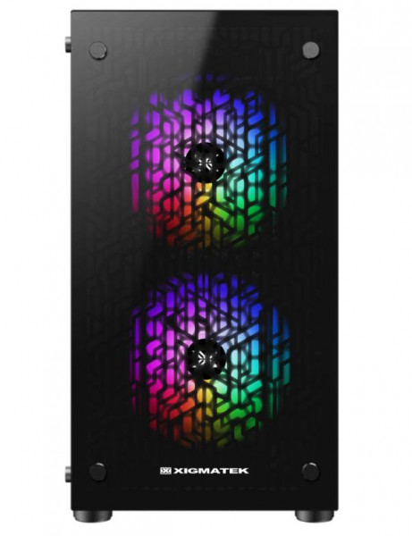 Vỏ case XIGMATEK NYM 2F (EN48946) - M-ATX, 2 SIDE TEMPERED GLASS, KÈM 02 FAN XIGMATEK X22F