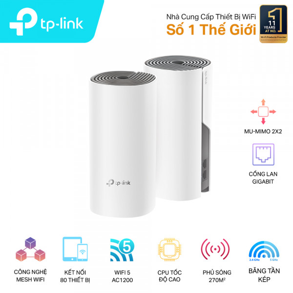 Bộ phát wifi TP-Link Mesh Deco M4 2-Pack AC1200Mbps