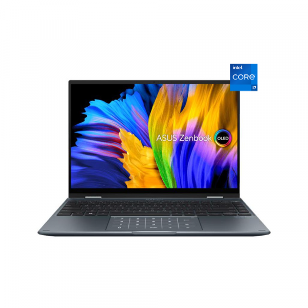 Laptop ASUS Zenbook 14 Flip OLED UP5401ZA-KN101W (Core I7-12700H / RAM 16GB/ 512GB SSD/ Intel Iris Xe Graphics/ 14.0 Inch WQHD/ Xám/ Win 11H/ 2 Yrs)