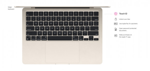 Laptop Apple Macbook Air M2 8GPU/ 16GB/ 256GB Starlight - Z15Y00051