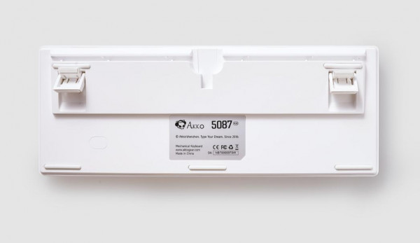 Bàn phím cơ AKKO 5087 RGB ASA – White (Foam tiêu âm / Hotswap / AKKO CS Jelly Pink switch)