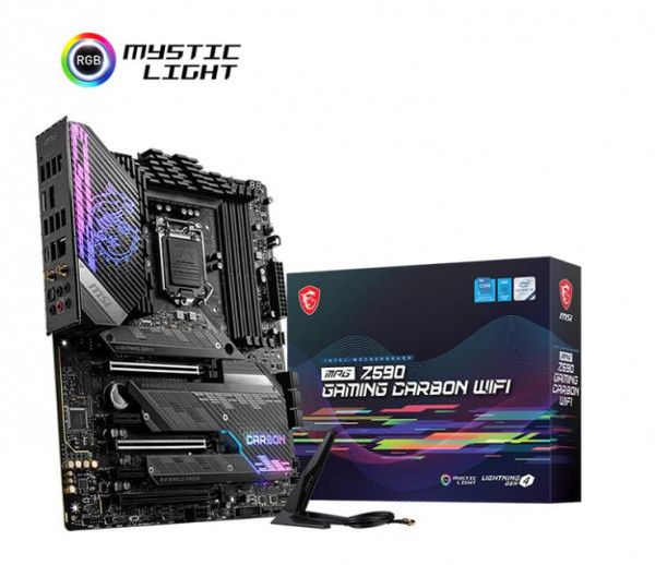 Mainboard MSI Z590 GAMING CARBON WIFI (Intel Z590, Socket 1200, ATX, 4 khe Ram DDR4)