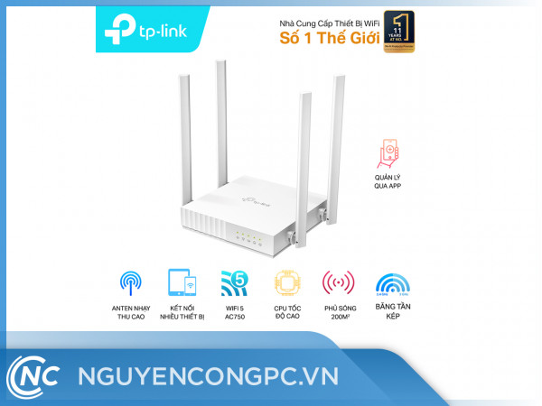 Bộ phát wifi TP-Link Archer C24 AC750Mbps