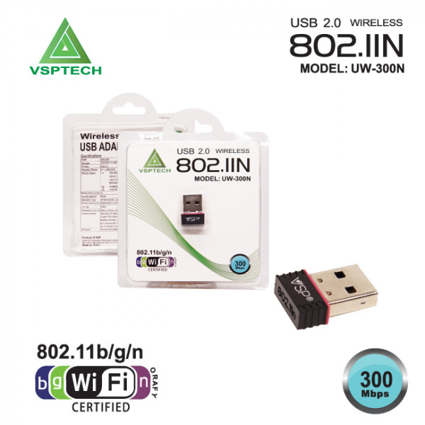USB Wifi VSP 802.IIN UW-300N