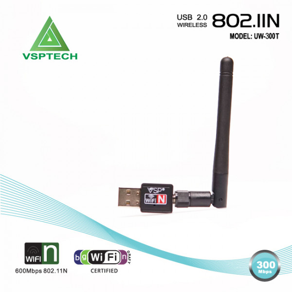 USB2.0 Wireless VSP 802.IIN UW-300T