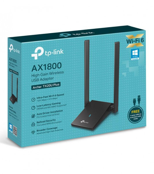 Bộ chuyển đổi TP-Link USB Wi-Fi  AX1800 Archer TX20U Plus