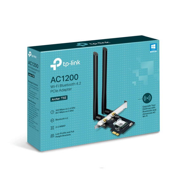 Card mạng không dây PCIe TP-Link Archer T5E Wireless AC1200, Bluetooth 4.0