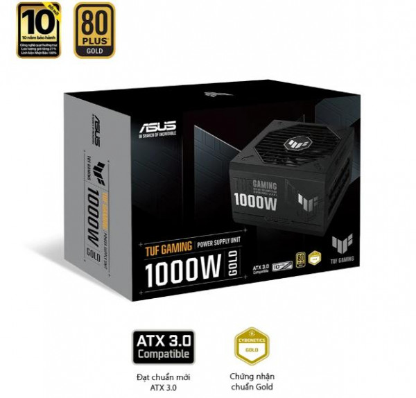 Nguồn máy tính Asus TUF Gaming 1000W Gold (PCI Gen 5.0 - Full Modular)