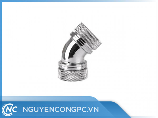 Ống nối Pacific G1/4 PETG Tube 45-Degree Dual Compression 16mm OD-Chrome CL-W098-CA00SL-A Thermaltake