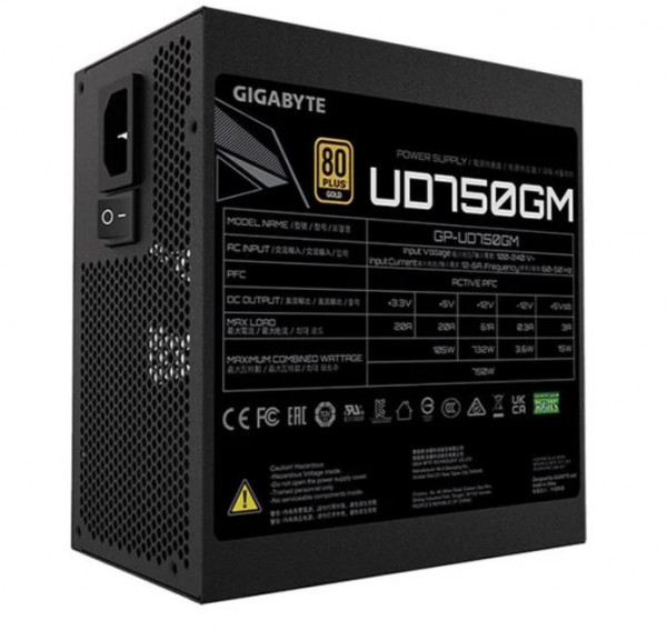 Nguồn Gigabyte GP-UD750GM 750W 80 Plus Gold Full Modular