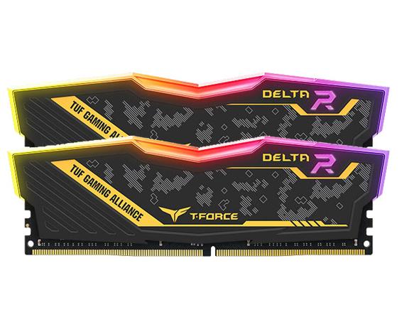 Ram TEAMGROUP T-FORCE DELTA TUF Gaming Alliance RGB 16GB (2*8GB) DDR4 3200MHz LED