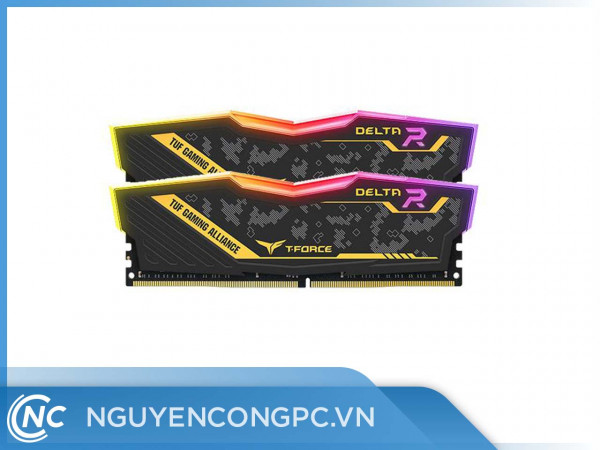 Ram TEAMGROUP T-FORCE DELTA TUF Gaming Alliance RGB 16GB (2*8GB) DDR4 3200MHz LED