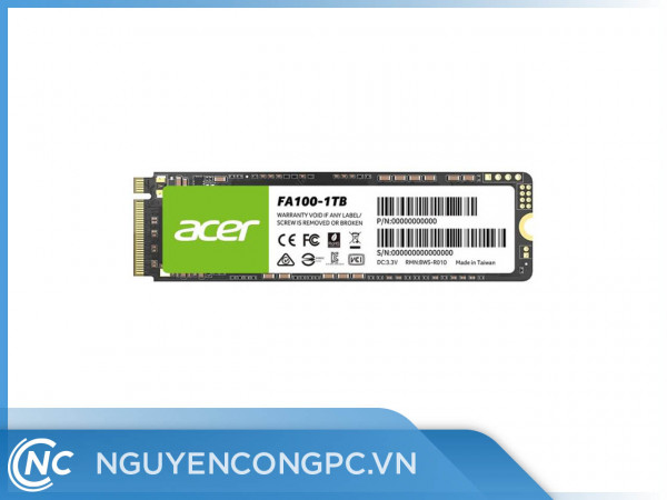 Ổ Cứng SSD Acer FA100 1TB M.2 NVMe (Đọc 3300MB/S - Ghi 2700MB/S)