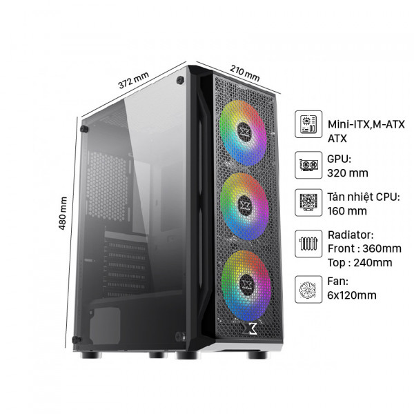 Vỏ case Xigmatek Gaming X 3FX