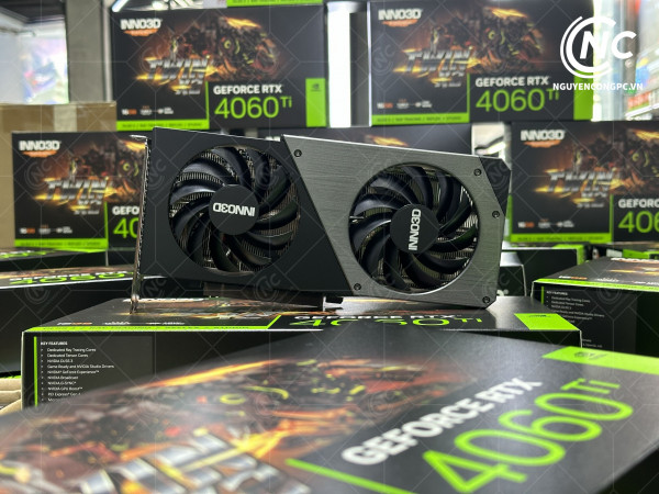 Card màn hình INNO3D GEFORCE RTX 4060 Ti 16GB TWIN X2 BLACK 