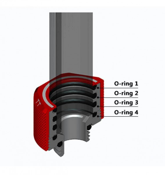 Ống nối Pacific C Pro G1/4 PETG Tube 16mm OD Compression-Red (6-Pack Fittings)CL-W209-CUOORE-B Thermaltake