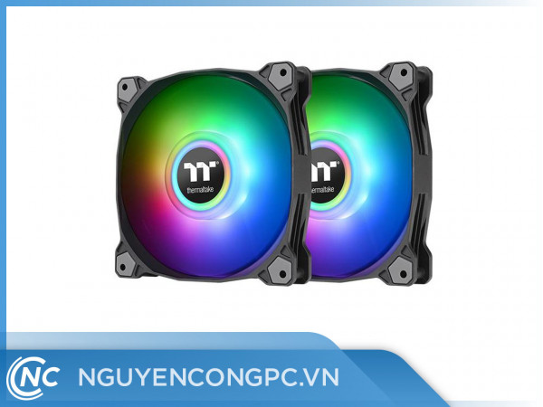 Quạt tản nhiệt Thermaltake Pure Duo 12 ARGB Sync (Gói 2 quạt) - Màu Đen 