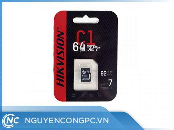 Thẻ nhớ HIKVISION 64GB MICROSDHC CLASS 10 AND UHS-I / HS-TF - C1/64G