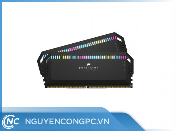 KIT RAM CORSAIR DOMINATOR PLATINUM RGB BLACK 64GB (2X32GB) DDR5 5600MHZ (CMT64GX5M2B5600C40)