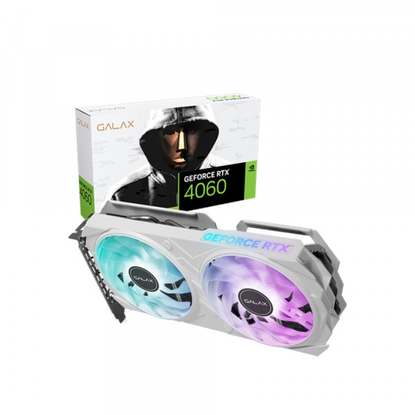 Card màn hình GALAX GeForce RTX™ 4060 EX White 1-Click OC