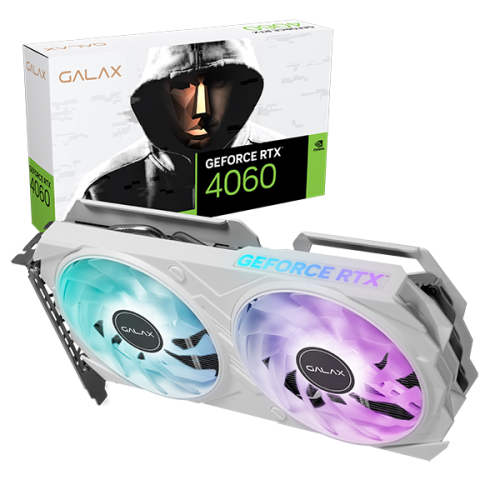 Card màn hình GALAX GeForce RTX™ 4060 EX White 1-Click OC
