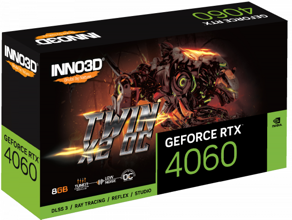 Card màn hình INNO3D GEFORCE RTX 4060 TWIN X2 OC BLACK
