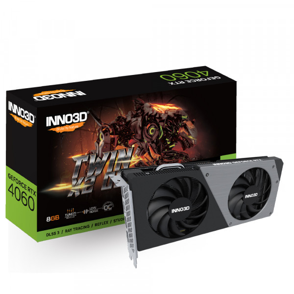 Card màn hình INNO3D GEFORCE RTX 4060 TWIN X2 OC BLACK