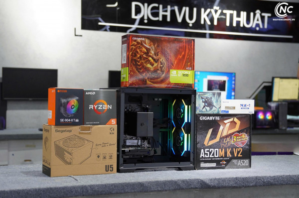 Bộ PC Gaming AMD Ryzen 5 5500, RAM 16GB, VGA 4GB [TẶNG MÀN HÌNH]