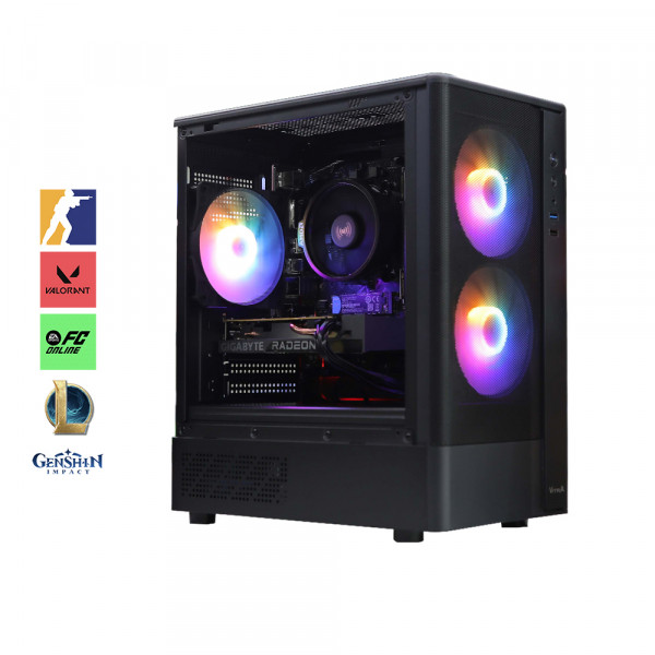 Bộ PC Gaming Ryzen 5 5500, Ram 16GB, SSD 256GB, RX 6500XT [TẶNG MÀN HÌNH]