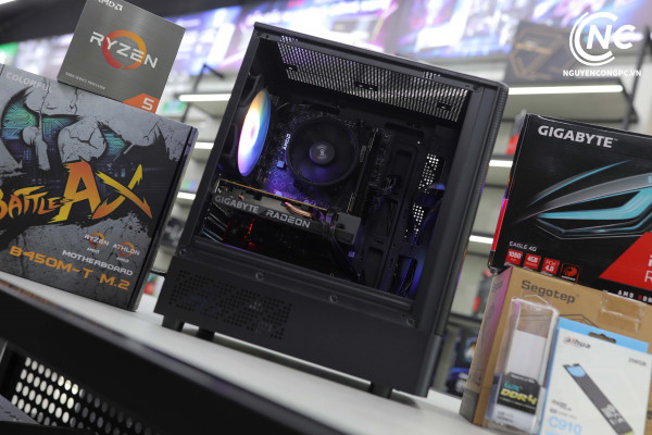 Bộ PC Gaming Ryzen 5 5500, Ram 16GB, SSD 256GB, RX 6500XT [TẶNG MÀN HÌNH]