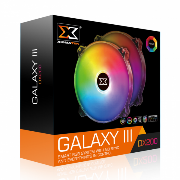Quạt tản nhiệt Xigmatek Galaxy III DX200 ARGB (EN46089)