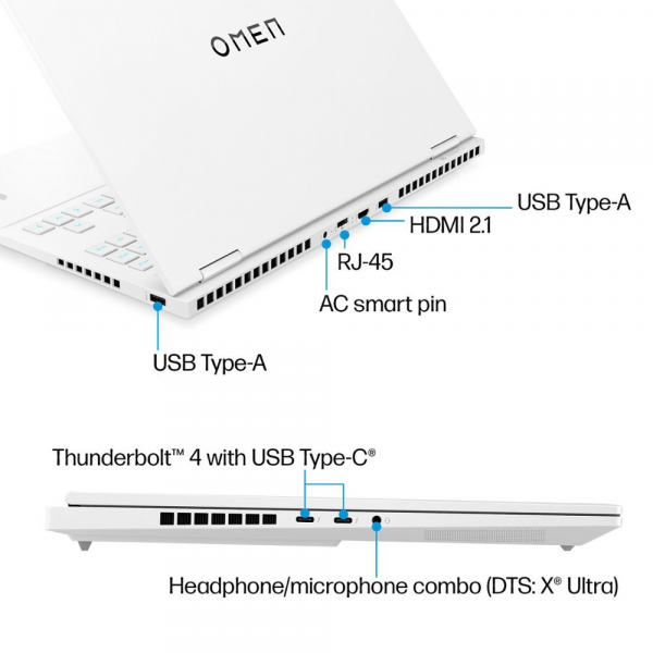 Laptop HP OMEN 16-k0033dx 16.1″QHD 165hz (Core i9-12900H/ 16GB RAM/ 1TB SSD/ RTX 3060 6GB/ Windows 11 Pro/ White) NK BH tại NC 