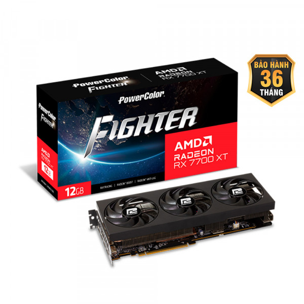Card Màn Hình PowerColor Fighter AMD Radeon RX 7700 XT 12GB GDDR6