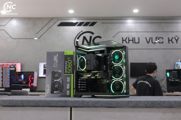 Bộ PC Gaming Intel Core i5-14400F, RAM 16GB, SSD 512GB, VGA RTX 5060 Ti 8GB