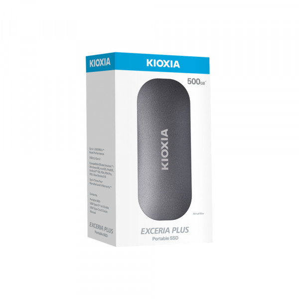 Ổ Cứng Di Động SSD Kioxia Plus Portable 500GB R1050, W1000 (LXD10S500GG8)
