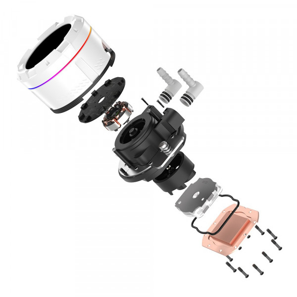 Tản nhiệt nước ID-COOLING SPACE SL360 WHITE (Màn Hình LCD Hiển Thị Thông Số)