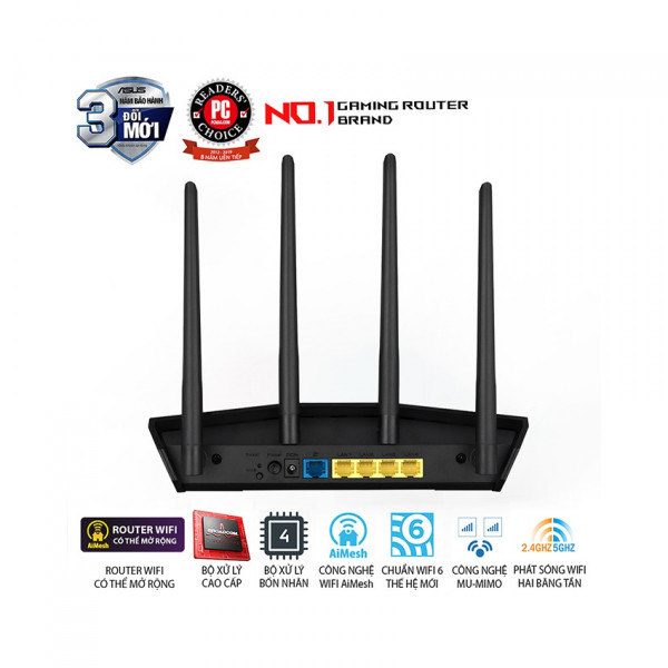 BỘ PHÁT WIFI 6 ASUS RT-AX57 WIRELESS AX3000