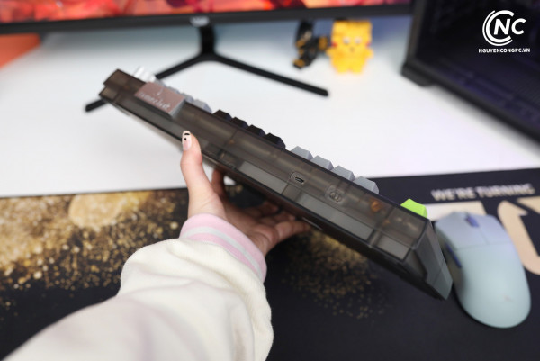 Bàn phím cơ Wireless Darmoshark TOP 75 RGB Black-Green