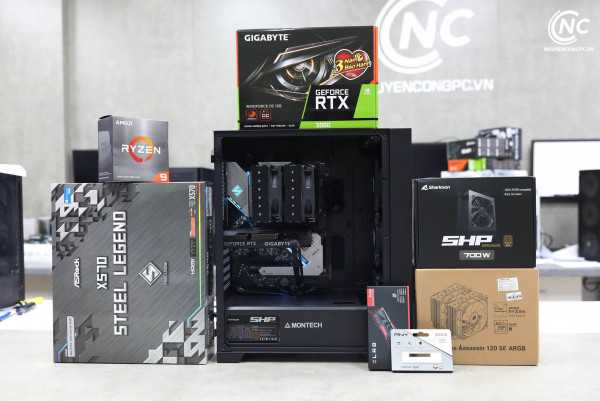 Bộ PC đồ họa AMD Ryzen 9 5950X / RAM 16G / VGA RTX 3060 12G 