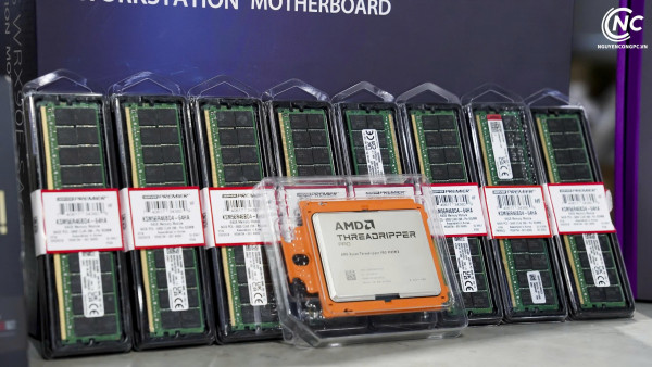 Bộ PC AI AMD Ryzen Threadripper PRO 9985WX, 512GB RAM DDR5, VGA RTX 5070 12GB