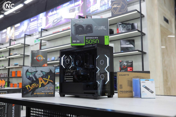 Bộ PC Gaming Ryzen 5 5500, Ram 16GB, SSD 256GB, RTX 5050 8GB [TẶNG MÀN HÌNH]