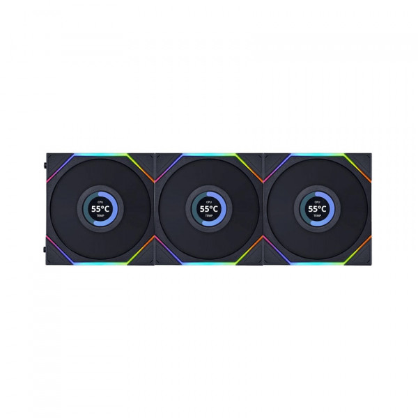 Fan Tản Nhiệt LIAN LI TL120 LCD Triple Pack Black - 12TLLCD3B (Màn Hình LCD/Led Vô Cực)