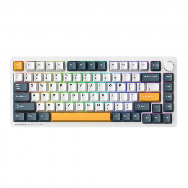 Bàn Phím Cơ Machenike K600-B82W White GR Brown Switch