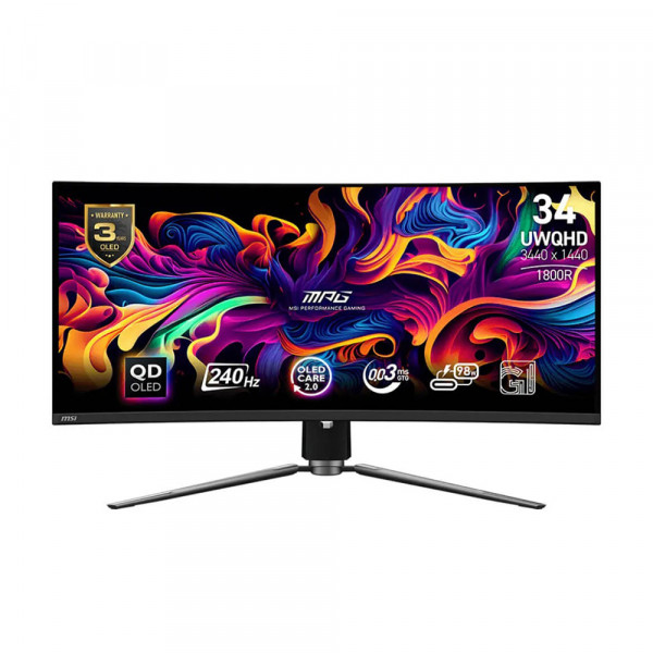 Màn Hình MSI MPG 341CQPX (UWQHD | 34 Inch | QD-OLED | 240Hz | Cong)