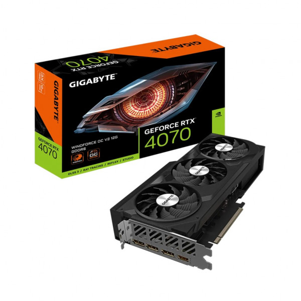 Card Màn Hình Gigabyte GeForce RTX 4070 WINDFORCE OC V2 12GB (N4070WF3OCV2-12GD)