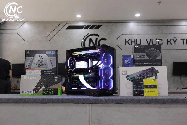 Bộ PC Đồ Hoạ Intel Core i9-14900KF, RAM 128GB, RTX 5070 12GB