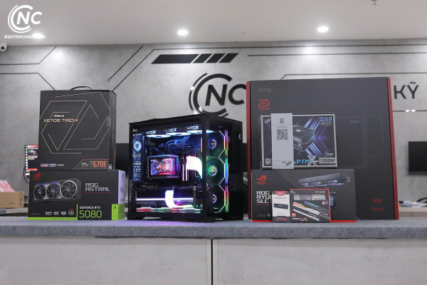 Bộ PC Gaming AMD Ryzen 7 9800X3D, RAM 64GB, RTX 5080 16GB