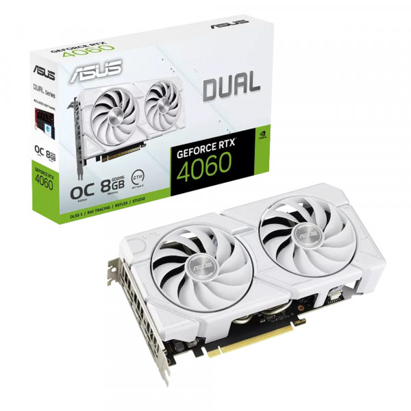 Card màn hình ASUS DUAL RTX 4060 O8G EVO WHITE